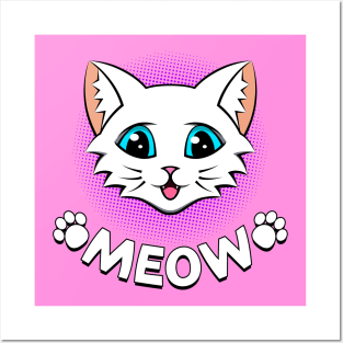 Kitty Meow Posters and Art